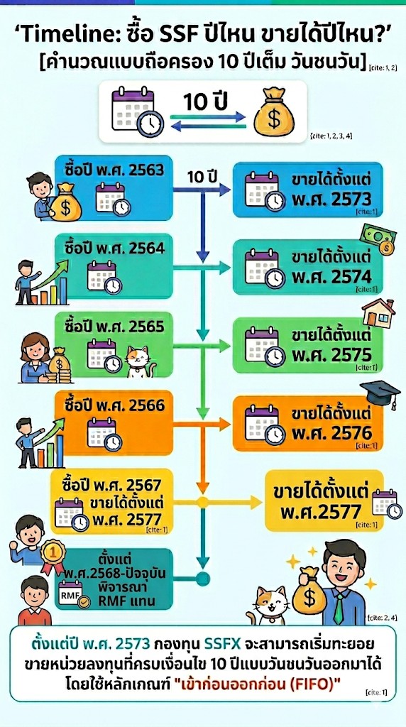 ไทม์ไลน์การถือครอง SSF 10 ปี